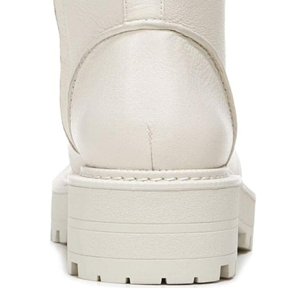🧡 Sam Edelman Lue Combat Boot Ivory Leather - Picture 4 of 5